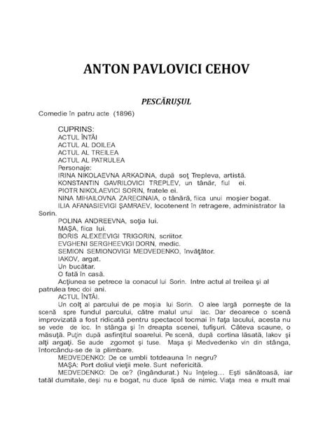 Pdf Anton Pavlovici Cehov Biblioteca Pe Mobil Anton Pavlovici