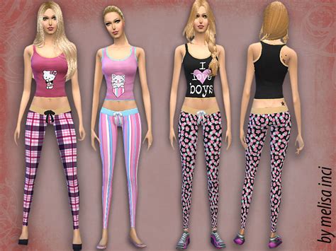 The Sims Resource Women Pajama Set