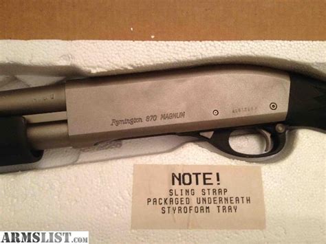 Armslist For Sale Remington Model 870 Marine Magnum Pump Action Shotgun Stainless Steel W