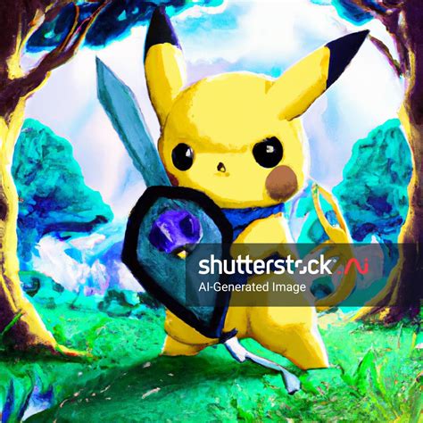 Pikachu Holding Legendary Sword Wear Armor AI-generated image ...