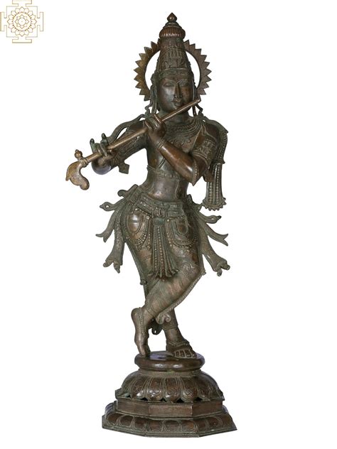 30 Fluting Krishna Bronze Statue Madhuchista Vidhana Lost Wax