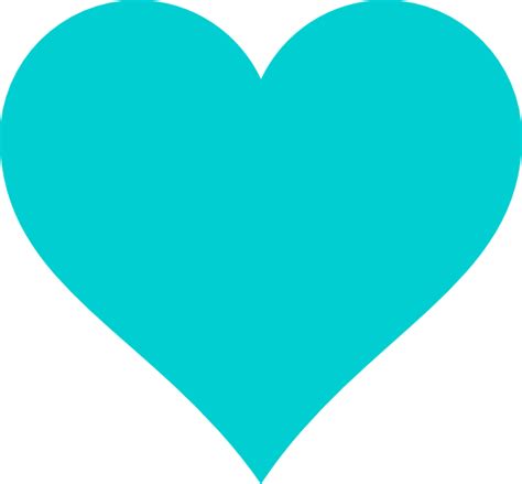 Turquoise Teal Heart Clip Art at Clker.com - vector clip art online ...