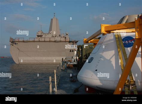 Sailors And Nasa Engineers Prepare To Conduct A Stationary In Port