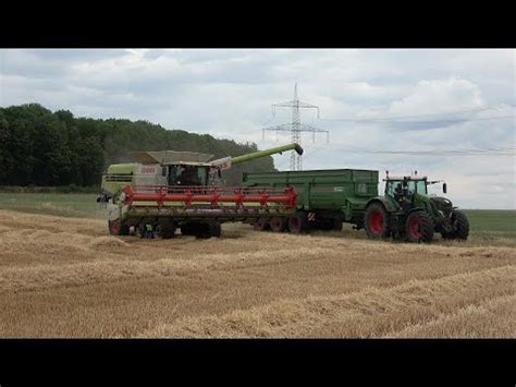 Weizen Dreschen LU Norbert Mäser Claas Lexion 760 mit Vario 930