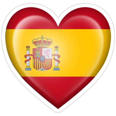 Spanish Heart Flag Stickers By Jeff Bartels Redbubble