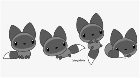 Silver Fox Clipart Red Fox - Cute Silver Fox Drawings, HD Png Download ...