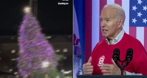 White House Christmas Tree Mimics President Biden, Falls Over