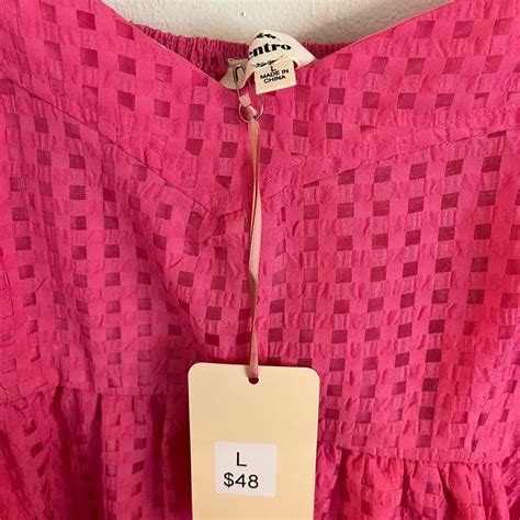 Entro Lorelei Puff Sleeve Mini Dress Hot Pink Nwt Gem