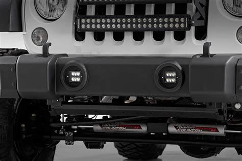 Rough Country In Led Cube Lights With Fog Light Mount Kit For