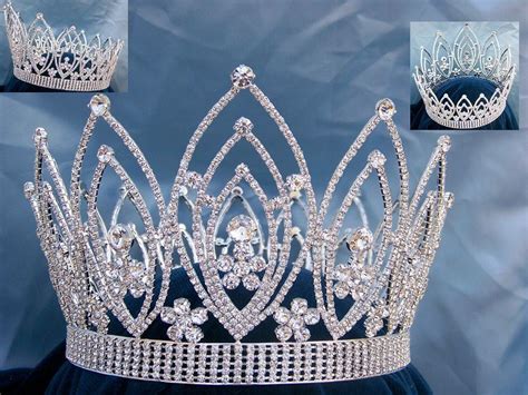 Imperial Rhinestone Full Round Queen Or King Crown Crowndesigners