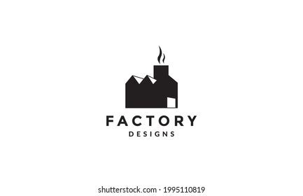 Silhouette Simple Factory Building Logo Vector Stock Vector (Royalty Free) 1995110819 | Shutterstock