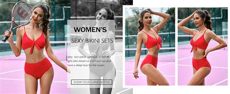 Amazon Honlyps High Waisted Bikini Sets For Women Tummy Control 2 Piece Swimsuit Cheeky