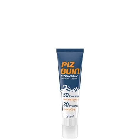 Piz Buin Mountain Sun Cream And Lipstick Very High Spf