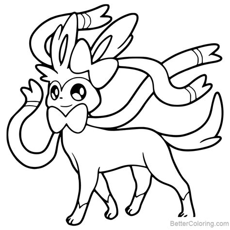 Sylveon Coloring Pages - Free Printable Coloring Pages