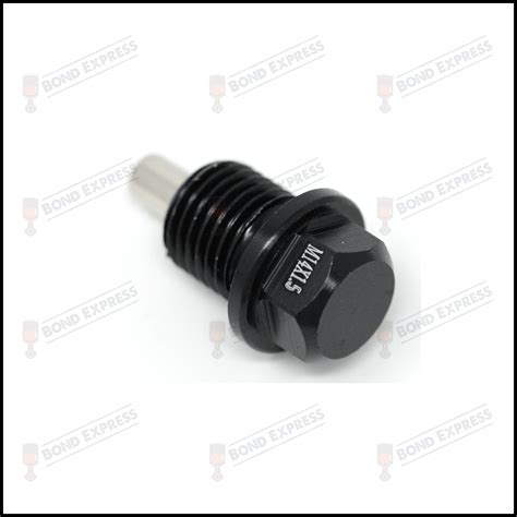 BLACK MAGNETIC OIL DRAIN SUMP PLUG HONDA CIVIC S2000 CRX INTEGRA TYPE R