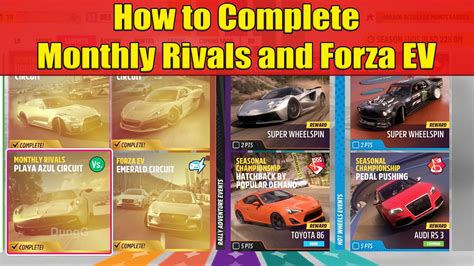 Forza Horizon How To Complete Monthly Rivals And Forza Ev Series