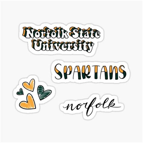 Norfolk State University Sticker Pack Sticker By Emkepp32 Redbubble