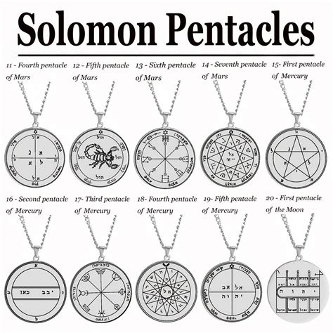 1pc Polished Stainless Steel Laser Engraved 44 Solomon Seal Jupiter