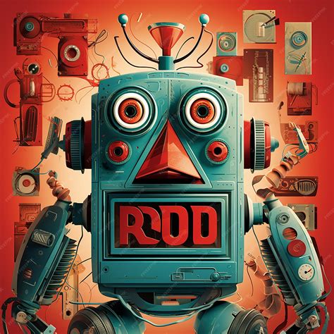 Premium Photo | Robot Poster Futuristic Design with the Word Robot ...