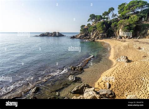 Sandy Beach Near Palamos On The Costa Brava Hi Res Stock Photography