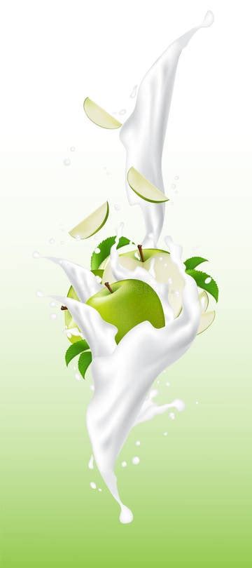 Green Apple Yogurt Drink Stock Illustrations 414 Green Apple Yogurt