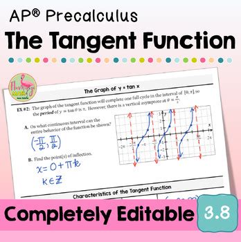 The Tangent Function Unit Ap Precalculus By Flamingo Math By Jean Adams