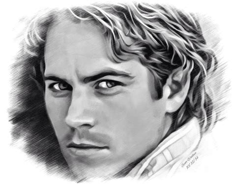 Paul Walker Sketch By Scott Wallace