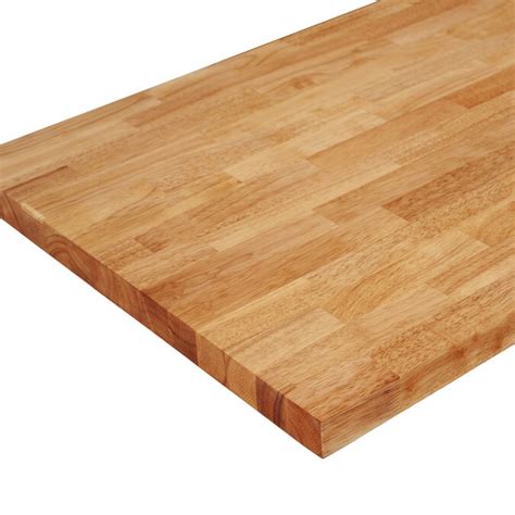 Sparrow Peak Rubberwood 6 Ft Unfinished Natural Straight Butcher Block