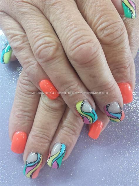 Gel Polish 3 With Freehand Nail Art Cute Nail Art Designs Nail Art