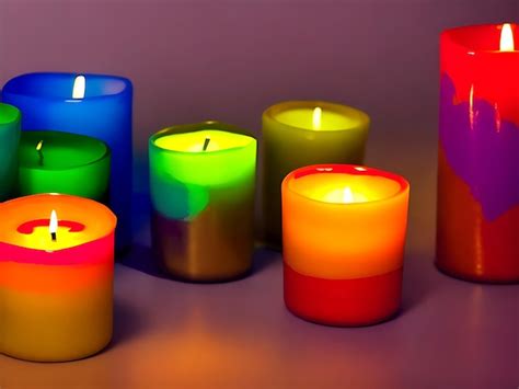 Premium AI Image | colorful candle wallpaper