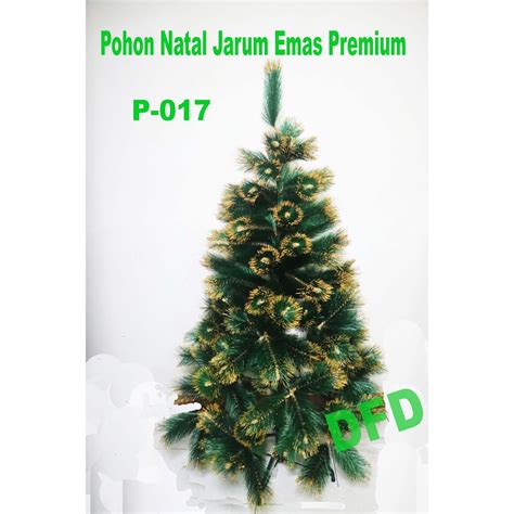 Jual Pohon Natal Jarum Emas Premium Tinggi Meter Kode P