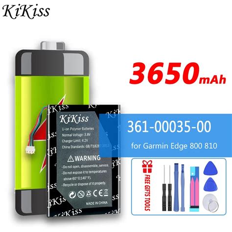 3650mAh KiKiss Powerful Battery 361 00035 00 For Garmin Edge 800 810