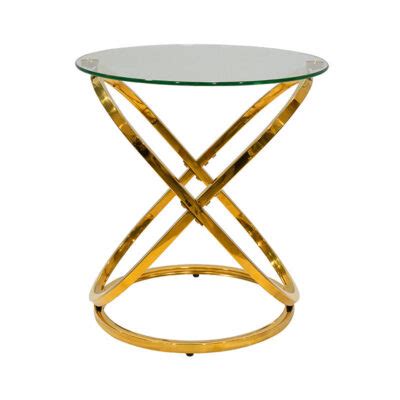 Ulric Gold Metal And Glass End Table Side Table Picture Perfect Home