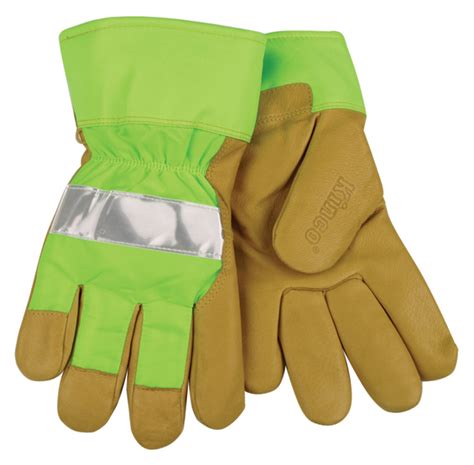 Kinco Hi-Vis Lime Lined Pigskin Gloves | High Visibility Gloves ...