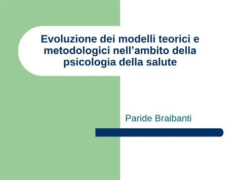 Pdf Evoluzione Dei Modelli Teorici E Metodologici Nellambito