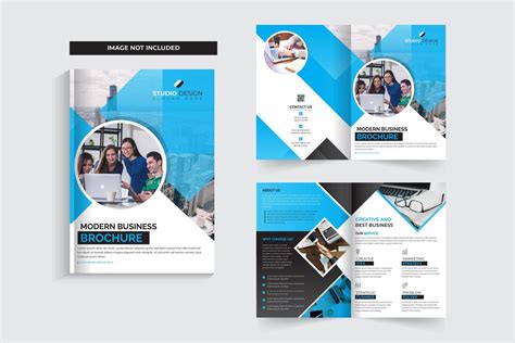 Cyan, Black and White Corporate Business Brochure Template 692233 ...