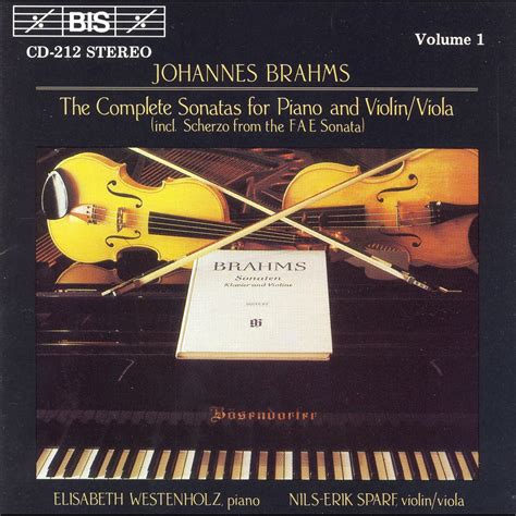 Brahms Complete Violin Viola Sonatas Vol 1 By Elisabeth Westenholz