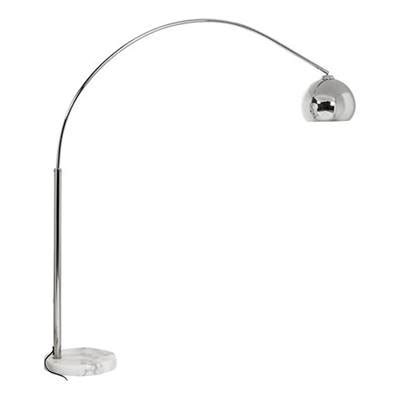 Lampadaire Design Arc Abat Jour Structure M Tal Chrom Socle Marbre