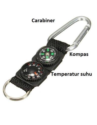 Jual Gantungan Kunci Carabiner Kompas Suhu Rosy Computer Malang