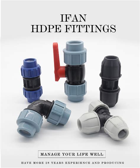 Ifan Pe Quick Joint Pipe Fitting Way Connector Pp Equal Tee Hdpe Pp