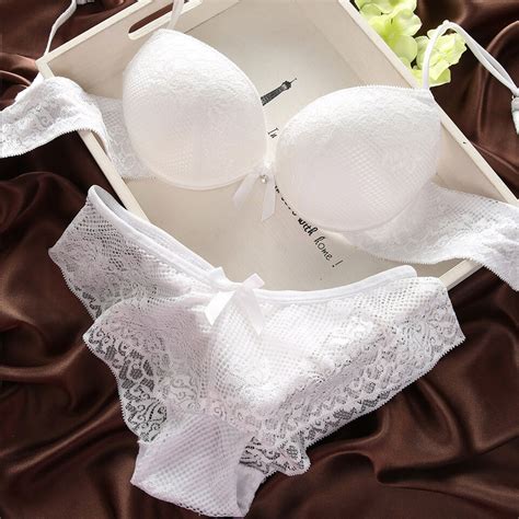 Floral Lace Push Up Bra Set And Briefs Padded Lingerie Plus Size A B C D Ebay