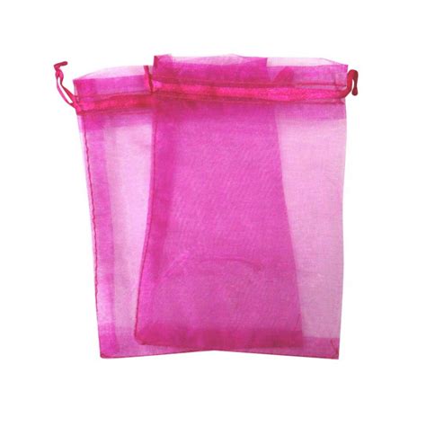 Saquinho De Organza Pink Four Star