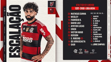 SAIU Gabigol Flamengo divulga escalação para jogo contra