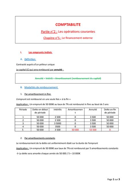 Compta P2 Chap 5 Notes De Cours 8 COMPTABILITE Partie N2 Les