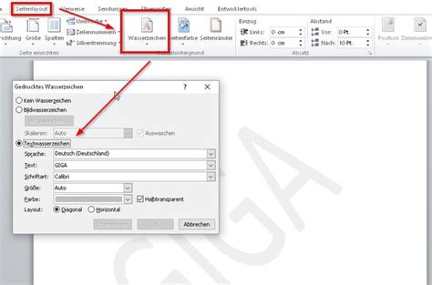 Word Wasserzeichen im Hintergrund einfügen so gehts