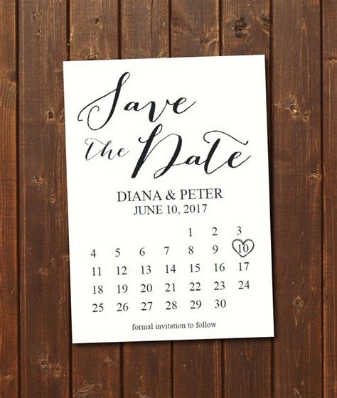 Printable Save The Date Calendar Template - Printable Templates: Your Go-To Resource for Every Need