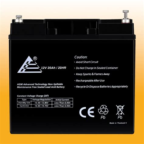 12v 20ah Sla Nut And Bolt Terminal Battery For Jump N Carry Jnc105 Ebay