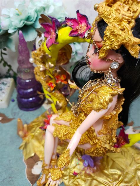 Golden Goddess Custom Dollooak Jing Liang Golden Doll Etsy