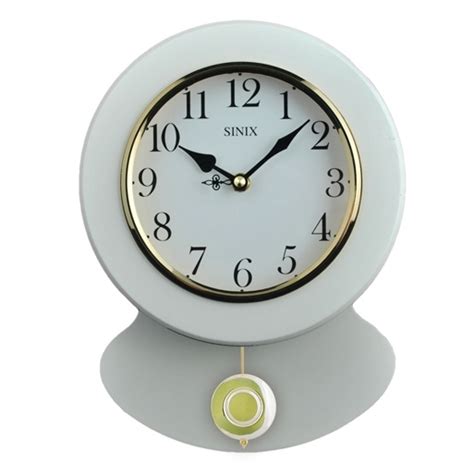 Настенные часы SINIX 2105W настенные кварцевые с маятником и арабскими ...