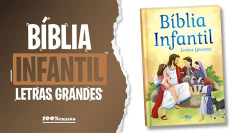 Bíblia Infantil Letra Grandes SBN Capa Dura Livraria 100